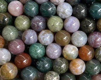 1 hebra completa de 15.5 pulgadas genuina natural suelta redonda lisa piedra de ágata india cuentas de piedras preciosas para bricolaje pulsera collar pendientes fabricación de joyas