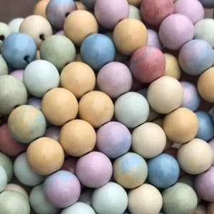1 Full Strand 15.5&quot; Loose Round Smooth Mongolia Multicolor Alashan Alxa Rainbow Agate Gemstone Beads 4mm 6mm 8mm 10mm for DIY Jewelry Making
