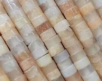 Genuine Natural Pink Aventurine Stone Gemstone Flat Rondelle Heishi Disc Beads Tyre Shape Spacer Beads 4*2mm 6*3mm Full Strand 15"