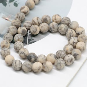 1 Full Strand 15.5" Loose Round Matte Genuine Real Natural Feldspar Vanilla Brown Gemstone Stone Beads for DIY Jewelry Making 4/6/8/10/12mm