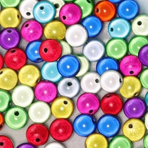 Loose Round Acrylic 3D Illusion Miracle Spacer Beads for DIY Jewelry Making Accessories Findings 4/6/8/10/12mm