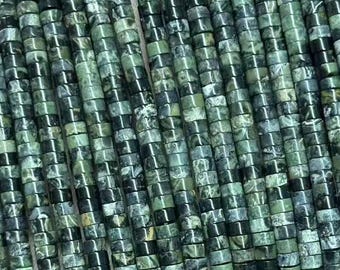 Genuine Real Natural Kambaba Jasper Stone Gemstone Flat Rondelle Heishi Disc Beads Tyre Shape Spacer Beads 4X2mm 6X3mm Full Strand 15"