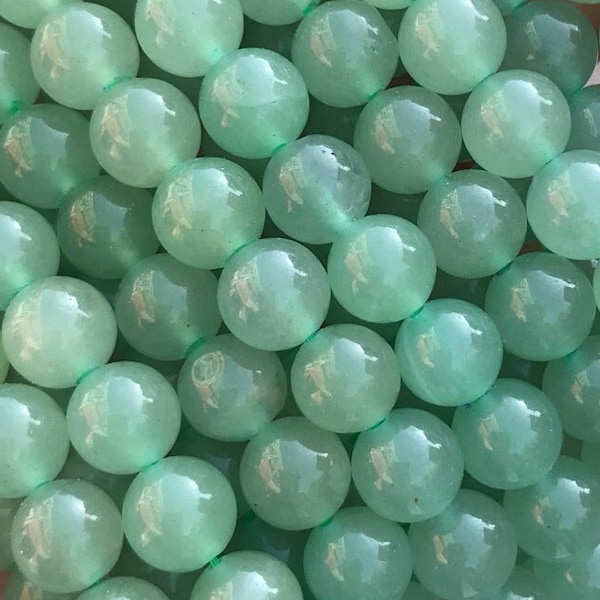 1 Full Strand 15.5" A Grade Genuine Natural Loose Round Semi Precious Green Aventurine Gemstone Beads 4mm 6mm 8mm 10mm 12mm