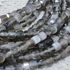 2mm 1 Full Strand Genuine Natural Loose Micro Faceted Cube Dice Square Silver Obsidian Beads Stone Gemstone Beads 15&quot; for DIY Jewelry Making