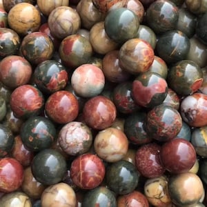 1 Full Strand 15.5&quot; Genuine Natural A Grade Loose Round Semi Precious Smooth Picasso Stone Gemstone Beads 4mm 6mm 8mm 10mm 12mm