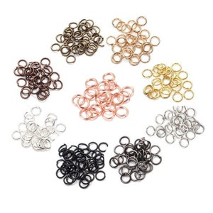 200pcs/Lot 4 5 6 7 8 10 12mm Round Silver Gold Gunmetal Color Split Jump Ring Connectors for DIY Jewelry Making Wholesale Craft Supplies