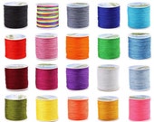 100 Meters/roll 0.8mm Chinese Knotting Nylon Kumihimo Braided Rattail Cord  Beading Macrame String Thread for DIY Jewelry Making Accessories 