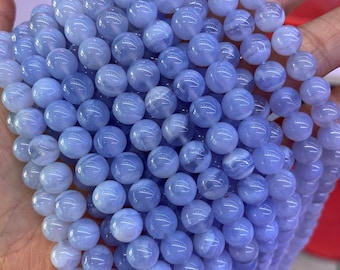 Natürlicher Blauer Achat-Edelstein Perlen – 4 Mm Facettiert, Lose Für DIY-Schmuck
