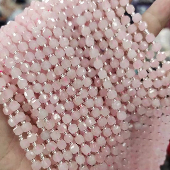 10 Pietre Preziose Rotonde Sfaccettate In Quarzo Rosa Da 6 Mm - Foto 2