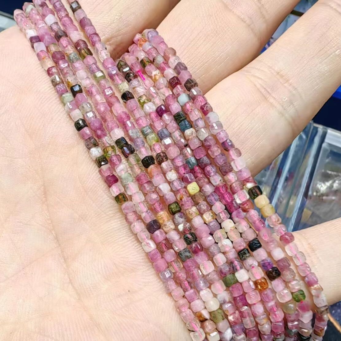 Cabochon Tourmaline - Tourmaline Multicolore - Pierre Semi-Précieuse - Foto 8