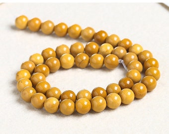 1 filo intero 15,5 "naturale sciolto rotondo genuino naturale liscio puro giallo mookaite gemma pietra perline per gioielli fai da te 6mm 8mm 10mm