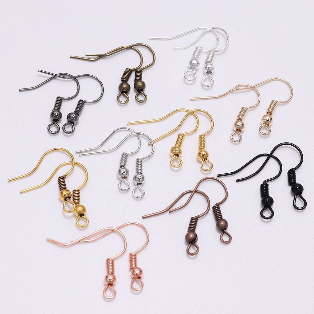 Buy 1 Pair Gold Fish Hook Earrings Ear Wires French Hooks 15.5x9