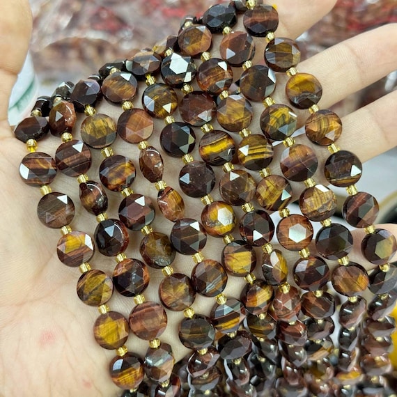 Perline Di Occhio Di Tigre Marrone Da 8 Mm, Perline Sfaccettate - Foto 5