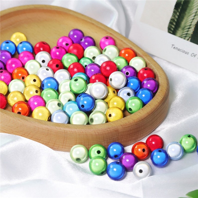 Loose Round Acrylic 3D Illusion Miracle Spacer Beads for DIY Jewelry Making Accessories Findings 4/6/8/10/12mm image 2