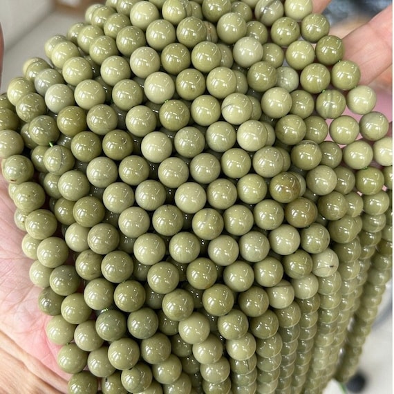 Perline Di Giada Blu In Pietra Di Cristallo Rotondo Per La