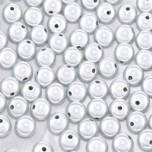 Loose Round Acrylic 3D Illusion Miracle Spacer Beads for DIY Jewelry Making Accessories Findings 4/6/8/10/12mm White