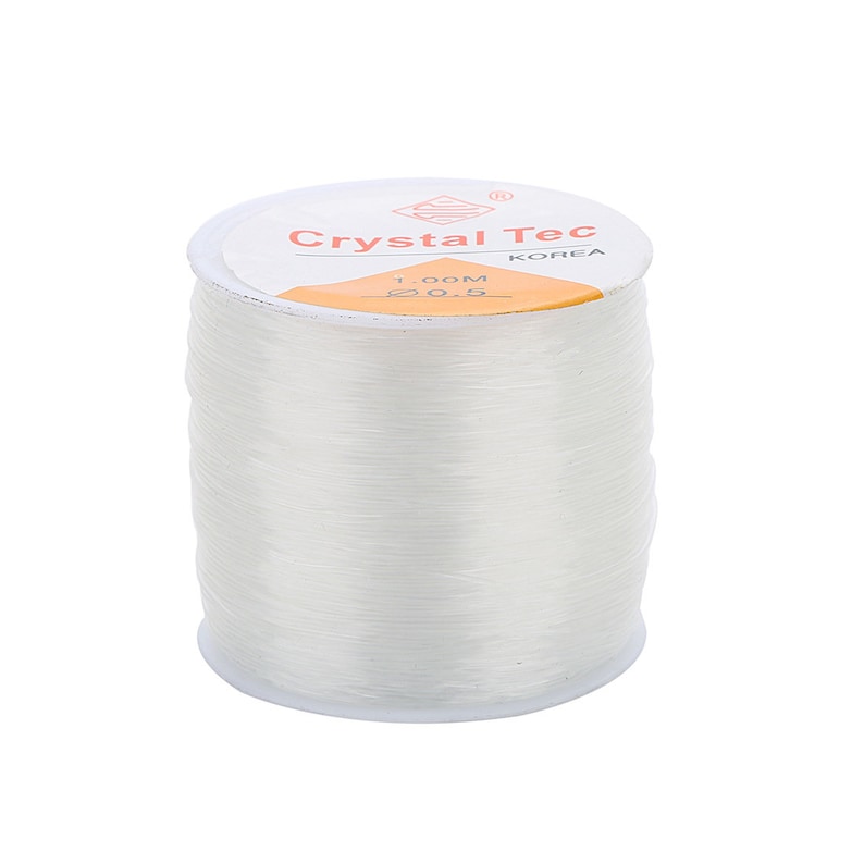 100M Élastique Rond Perlage Fort Clair / Rouge / Noir / Marron Cristal Stretchy Thread Cordon Cordon 0.5mm / 0.6mm / 0.7mm / 0.8mm / 1.0mm / 1.2mm / 1.5mm Clear