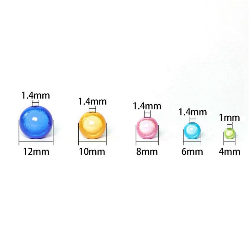 Loose Round Acrylic 3D Illusion Miracle Spacer Beads for DIY Jewelry Making Accessories Findings 4/6/8/10/12mm image 8