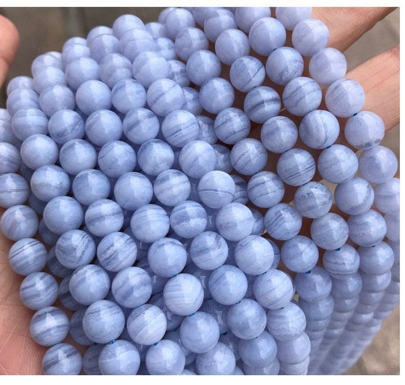 Natürlicher Blauer Achat-Edelstein Perlen – 4 Mm Facettiert, Lose Für DIY-Schmuck