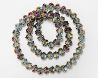 30 Assorted Color Full Strand Sparkling Bling Loose Faceted