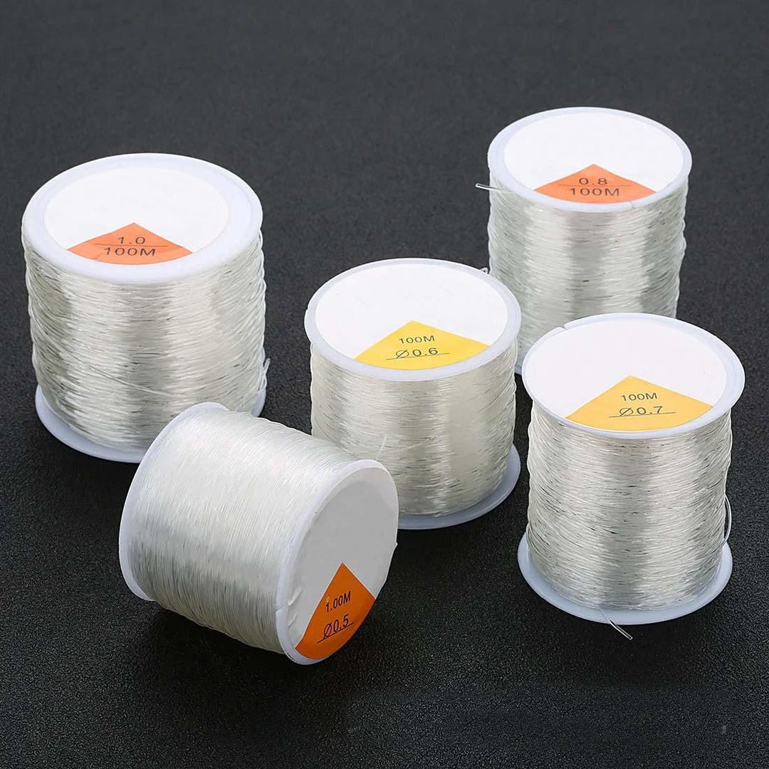 100M Elastic Round Strong Beading Clear/red/black/brown Crystal ...