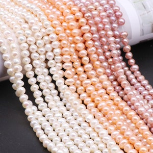 Genuine Natural Near Round Popular Fashion Slightly Flawed Nugget Freshwater Pearl Beads High Luster 2/3/4/5/6/7/8/9/10mm Full Strand 14"