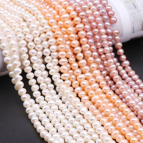 Genuine Natural Near Round Popular Fashion Slightly Flawed Nugget Freshwater Pearl Beads High Luster 2/3/4/5/6/7/8/9/10mm Full Strand 14"