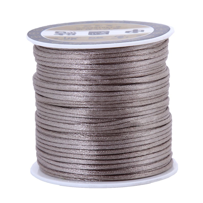 2mm (45M/roll) Strong Braided Macrame Silk Satin Nylon Chinese Knot Rattail Cord Rope DIY Jewelry Making Beading String Thread Wire Spool image 5