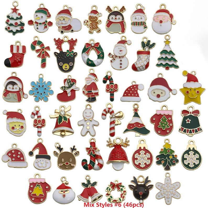 Bulk Wholesale Colorful Enamel Metal Christmas Santa Claus - Etsy