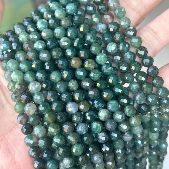 PIETRA PREZIOSA SFACCETTATA Rotonda In Calcedonio Prehanite Naturale - Foto 9