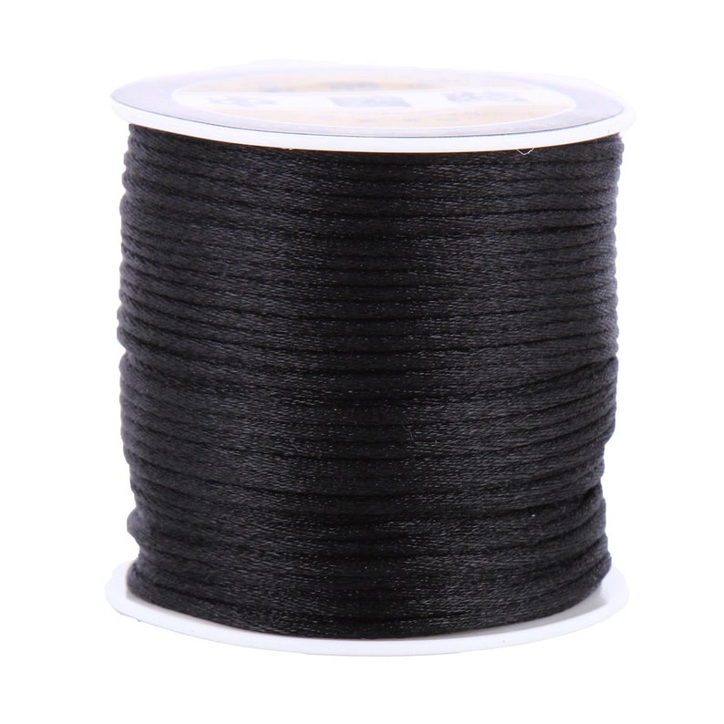 2mm (45M/roll) Strong Braided Macrame Silk Satin Nylon Chinese Knot Rattail Cord Rope DIY Jewelry Making Beading String Thread Wire Spool image 3