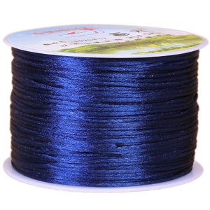 70 Metri/Rotolo 1.5mm Annodatura Cinese Nylon Intrecciato Coda di Ratto Kumihimo Corda di Raso di Seta Perline Macrame Nastro Corda Filo con Bobina Bobina immagine 10