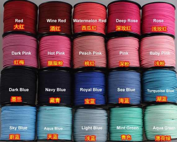 3mm Cobalt Blue Leather Lace Spool Jewelry Making Thread Craft Cord Suede Roll 3mm Cobalt Blue Leather Lace Spool Jewelry Making Thread Craft Cord Suede Roll