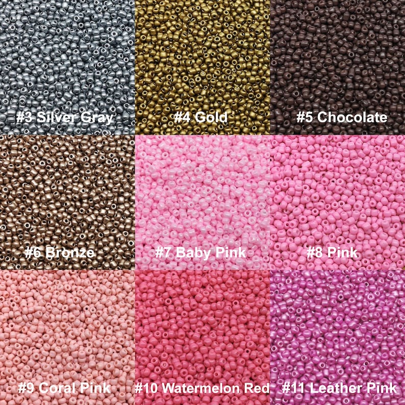 20 grammes assortis opaques 39 couleurs 12/0 8/0 6/0 perles d'espacement en vrac en verre tchèque amincissant la taille pour la fabrication de bijoux artisanaux 2 mm 3 mm 4 mm image 4