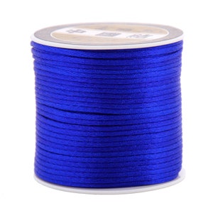 2mm (45M/roll) Strong Braided Macrame Silk Satin Nylon Chinese Knot Rattail Cord Rope DIY Jewelry Making Beading String Thread Wire Spool image 6