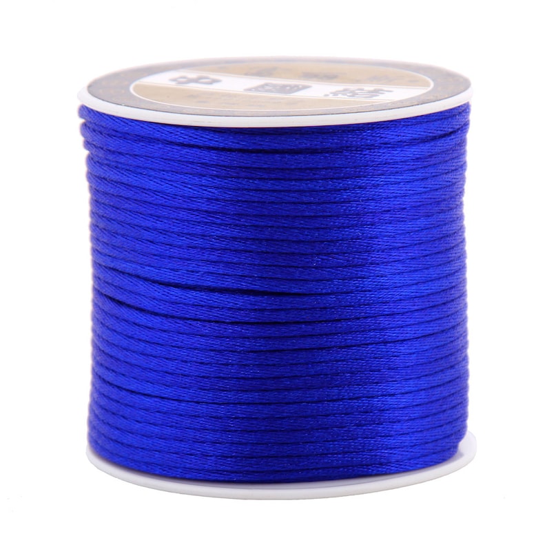 2mm (45M/roll) Strong Braided Macrame Silk Satin Nylon Chinese Knot Rattail Cord Rope DIY Jewelry Making Beading String Thread Wire Spool image 6