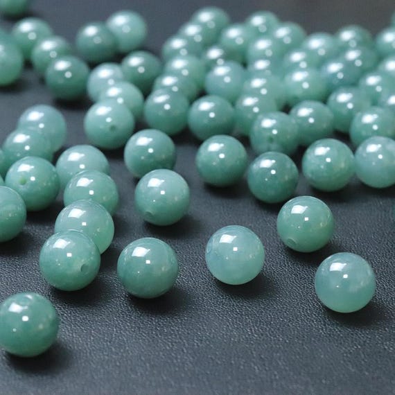 36 Perline Howlite Turchese 10 Mm - Perle Naturali Per Creazione Gioielli, Bracciali, Collane - Finto Turchese Con Madreperla - Dimensioni Foro 0,8 Mm