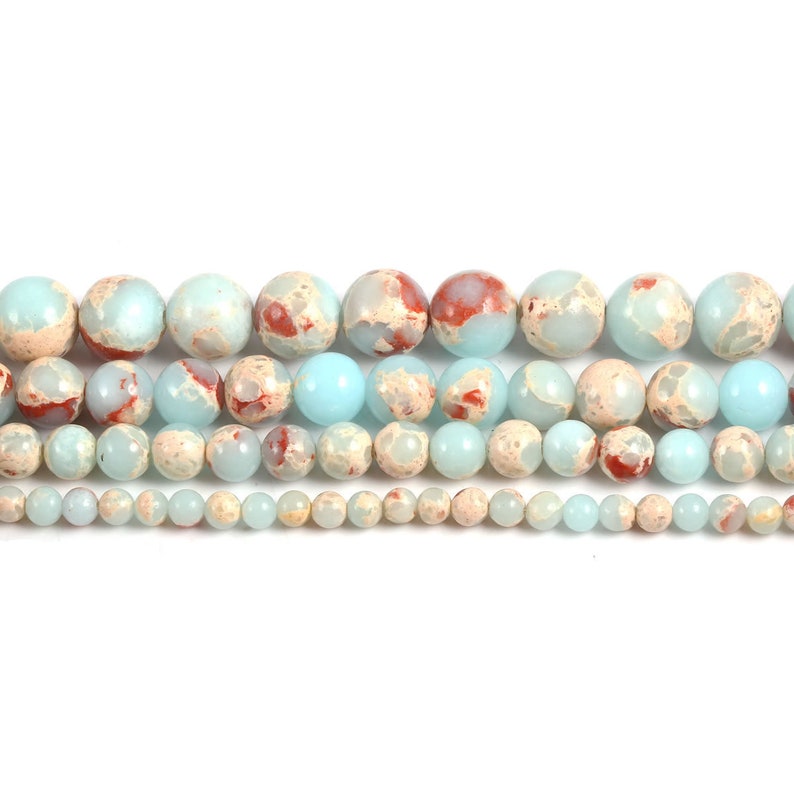 1 Full Strand 15.5 Loose Round Shoushan Stone Smooth Aqua Blue ...