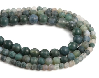 Natural Black Agate Beads 8mm Matte Frosted Coin Shape - 15 Beads For Jewelry Making