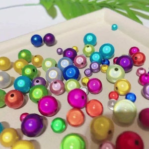 Loose Round Acrylic 3D Illusion Miracle Spacer Beads for DIY Jewelry Making Accessories Findings 4/6/8/10/12mm image 4