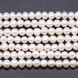 Véritable naturel 1 brin complet 15,5 ronde en vrac populaire mode pépite perles d'eau douce haute brillance 3 mm 4 mm 5 mm 6 mm 7 mm 8 mm 9 mm 10 mm image 3