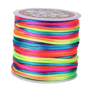 2mm (45M/roll) Strong Braided Macrame Silk Satin Nylon Chinese Knot Rattail Cord Rope DIY Jewelry Making Beading String Thread Wire Spool image 4