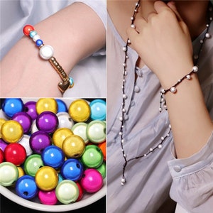 100-Piece Mixed Color 3D Illusion Acrylic Miracle Beads - 8mm Round Spacer Beads For Jewelry Making