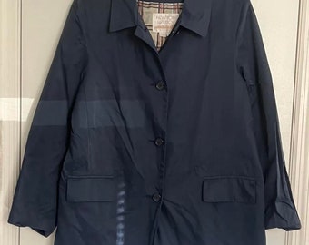 Vintage New York Harbor Blue Trench Coat