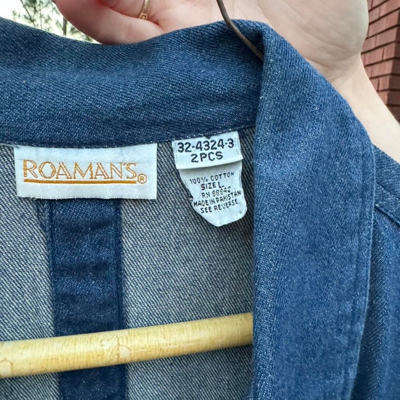 Vintage Roamans Denim Shirt and Pants Size Large - image 2