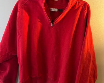 Bullock & Jones Mens Sweater Red Long Sleeve Zip