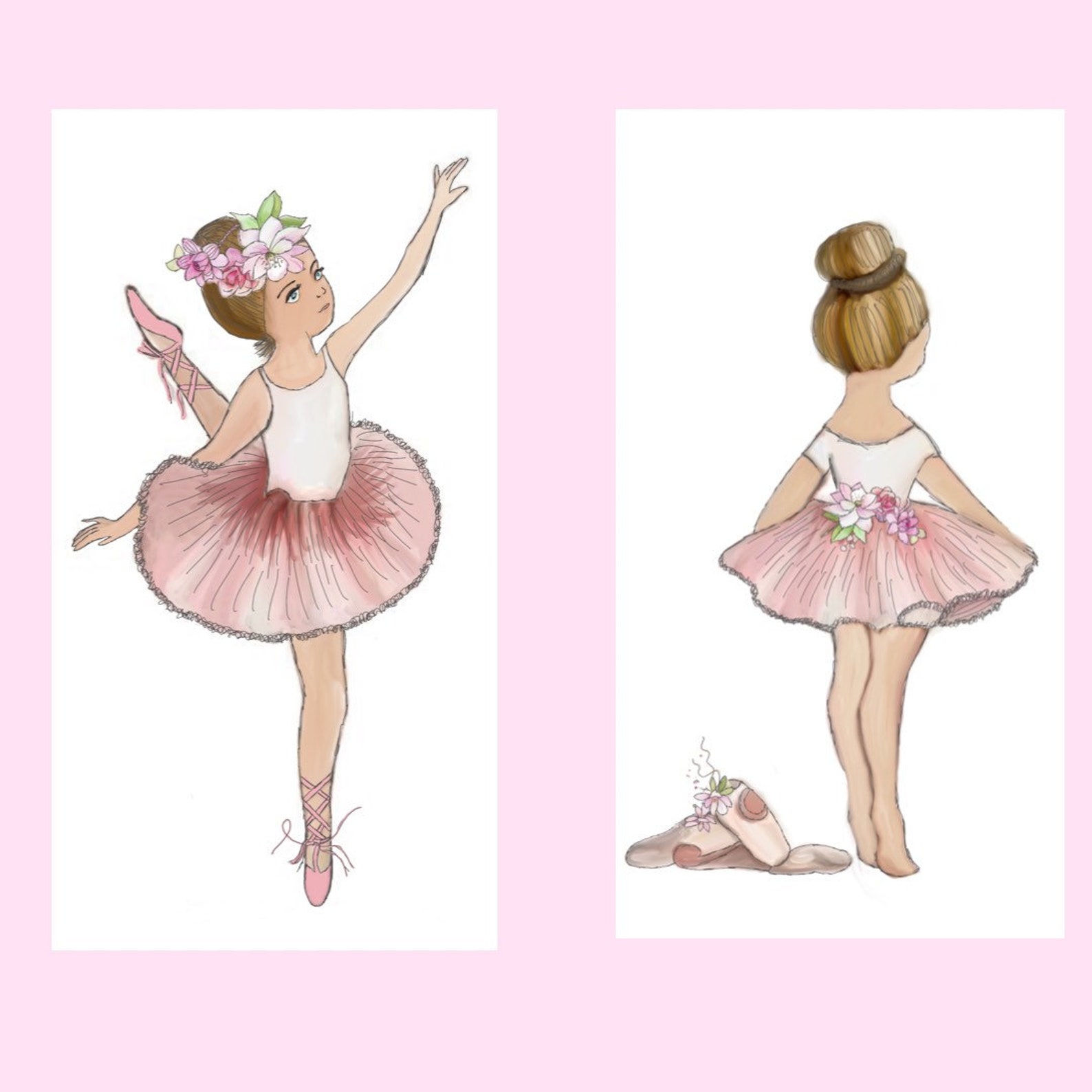 Set of three ballerina prints. Ballerina print. Girls Etsy
