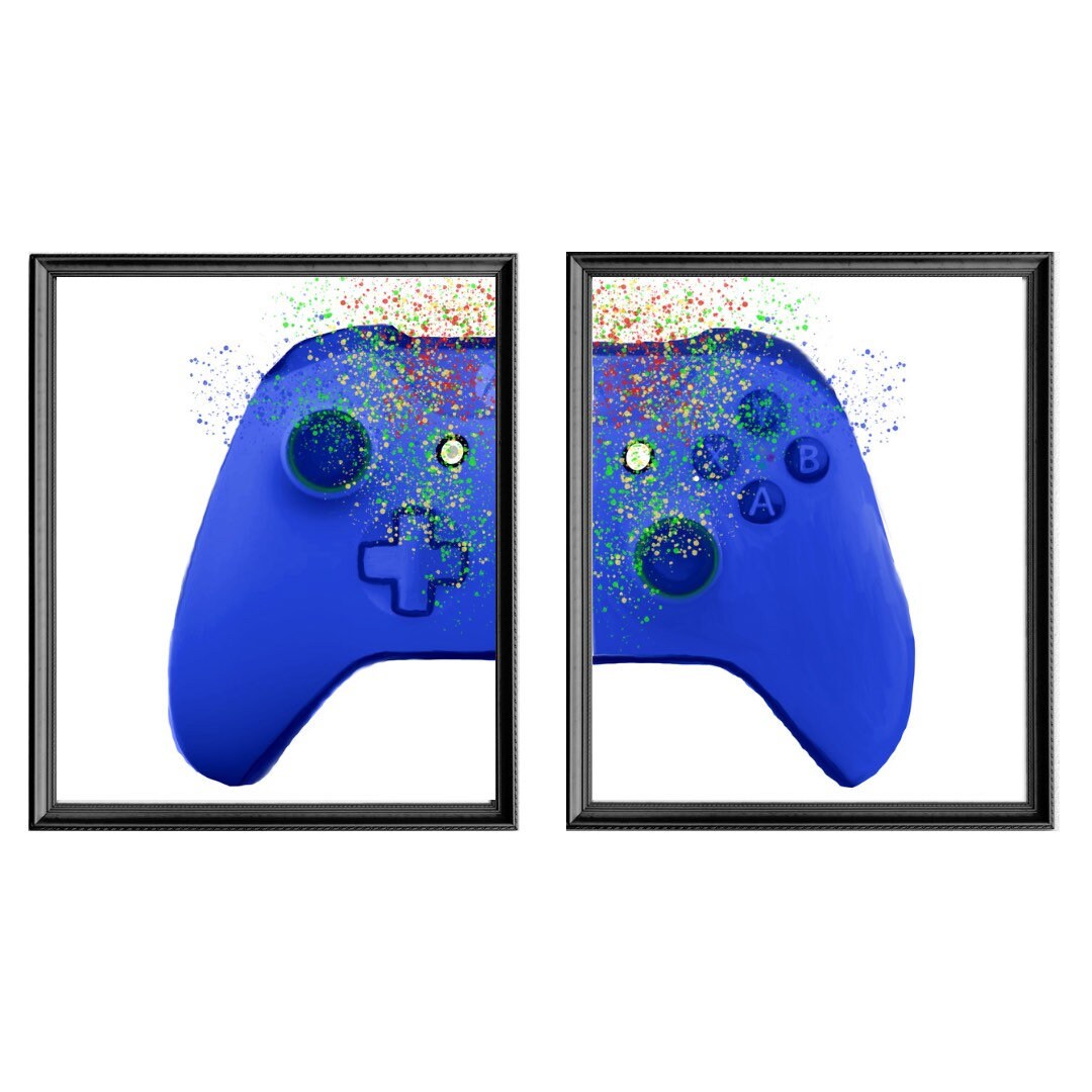 Set of 2. Xbox prints. Xbox wall art. Xbox decal. Xbox print. Etsy