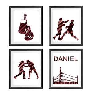 Arte murale della boxe, decalcomania della boxe, regalo della boxe, stampa della boxe, poster della boxe, decorazione della boxe, stampa della parete della boxe, decalcomania della boxe, arte della boxe
