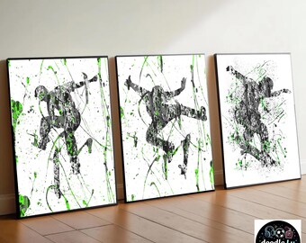 Skateboard Wall Art Prints | Skateboarding posters | Boys Bedroom Decor | Set of 3
